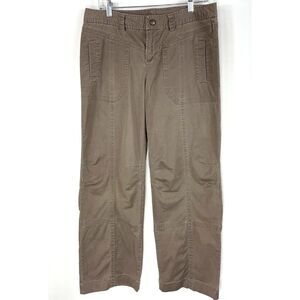 Athleta Womens Pants Size 10 Casual Mid-Rise Pockets Tan Drawstring Waist
